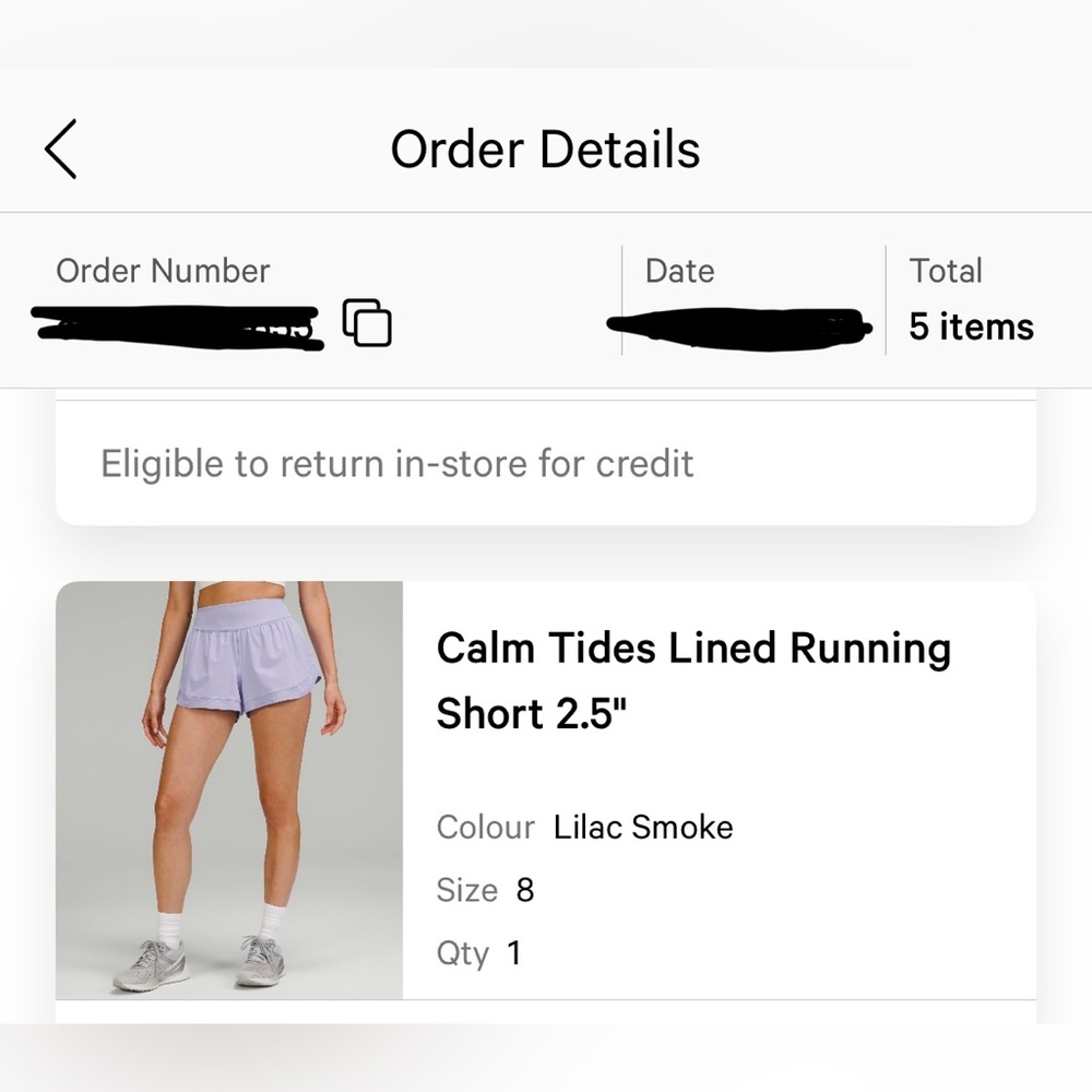 NWOT lululemon calm tides running shorts lilac smoke size 8 DISCONTINUED/RARE - Picture 5 of 16